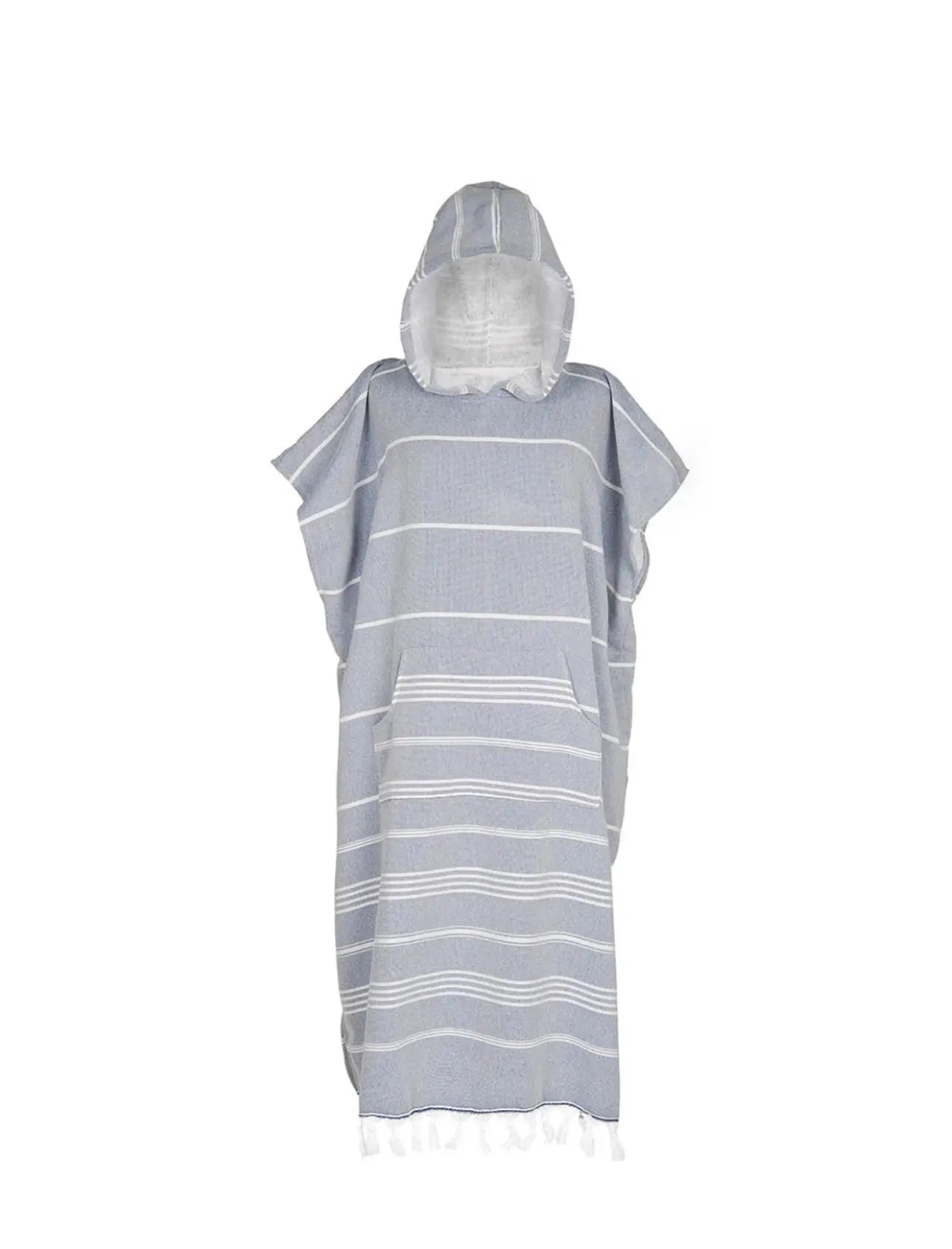 Changing Towel Sizing Gray stripe Turkish Cotton Terry Lined 